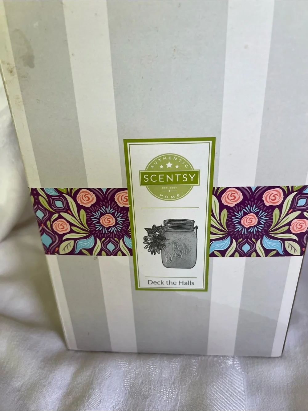 Scentsy Gray Frosted 'Tis the Season Mason Jar Warmer